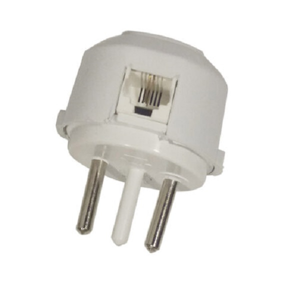 سه شاخه تلفن مدل تک سوکت کد B.K 341 بسته 10 عددی