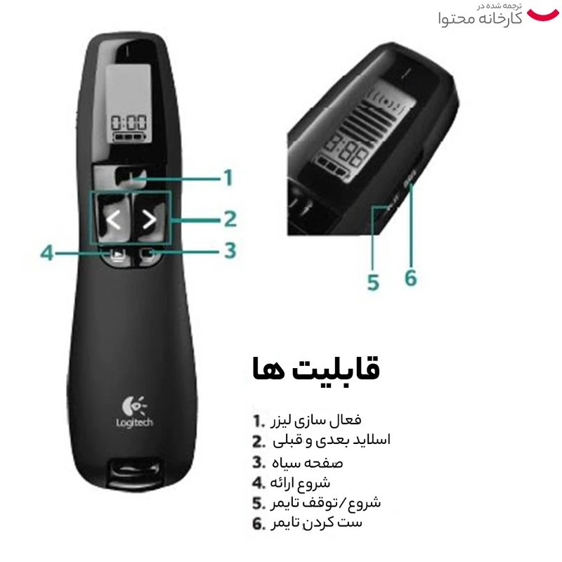 پرزنتر بی‌سیم لاجیتک مدل R800