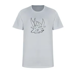 تی شرت آستین کوتاه زنانه مدل پرنده عاشق  کد L296 رنگ طوسی