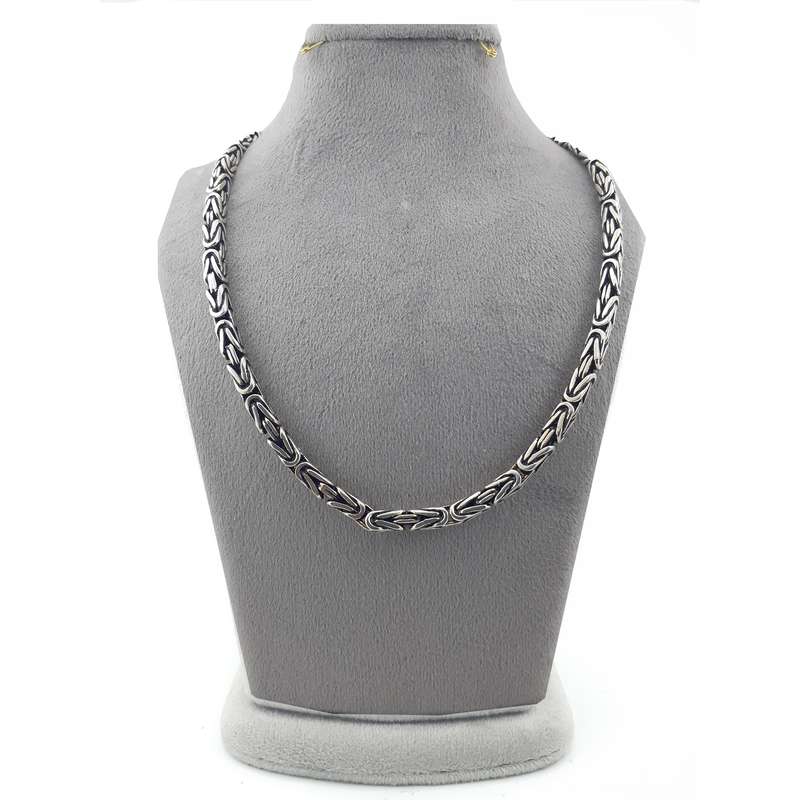 زنجیر نقره مردانه کد mari76.12