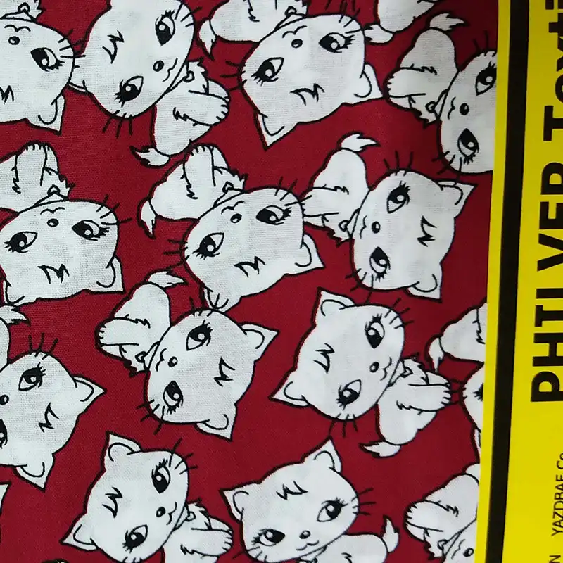 پارچه لباس طرح گربه 3