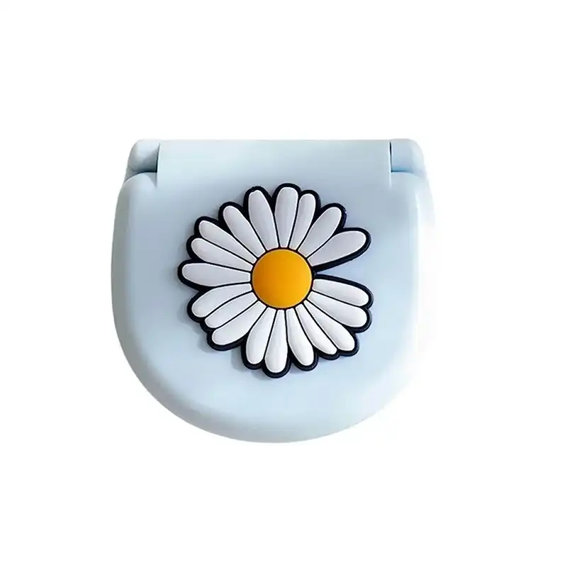 جعبه ابزار خیاطی مدل مسافرتی طرح گل بابونه مجموعه 20 عددی