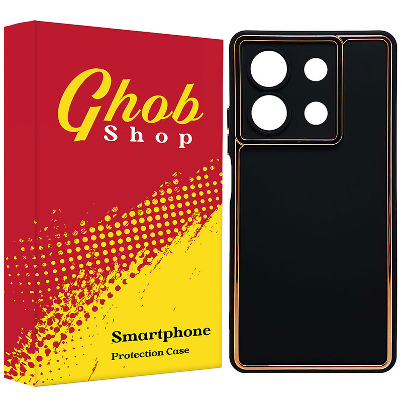 کاور قاب شاپ مدل چرمی-لنزدار مناسب برای گوشی موبایل شیائومی Redmi Note 13 Pro 4G / Poco M6 Pro 4G