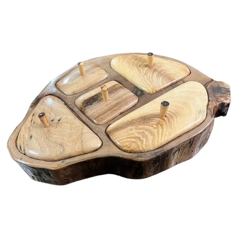 ظرف چوبی مدل دست ساز