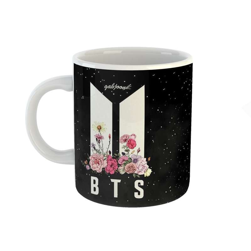 ماگ مدل بی تی اس bts طرح گل