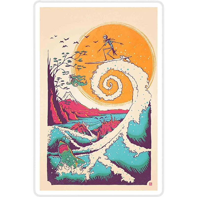 استیکر لپ تاپ طرح Surf Before Christmas کد ST1774