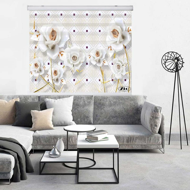 پرده زبرا زیو کد 3D1206 سایز 150x150 سانتی متر