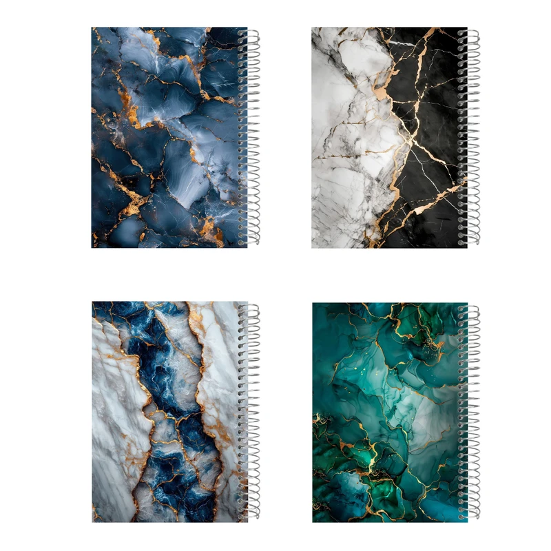 دفتر یادداشت 80 برگ سیمی نوتیوا طرح سنگ ماربل مجموعه ۴عددی کد p101