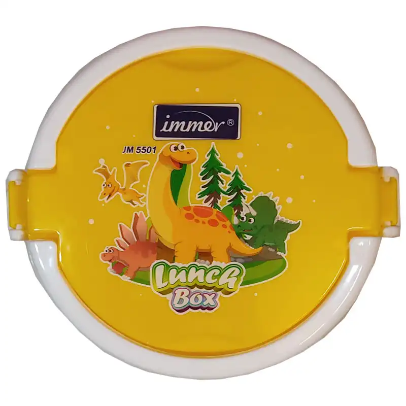 ظرف غذای کودک ایمر طرح دایناسور خندان کد JM5501 مجموعه 4 عددی
