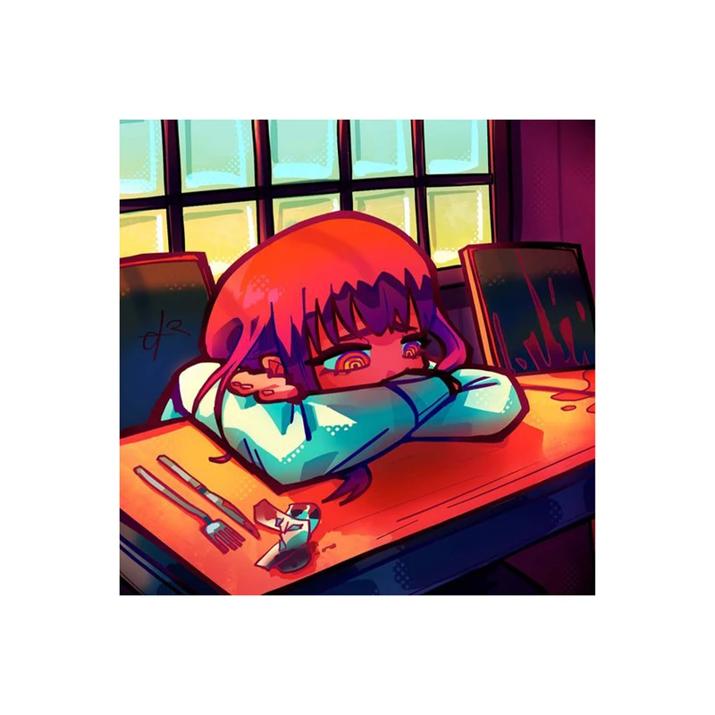 استیکر لپ تاپ و موبایل مدل انیمه طرح مرد اره ای ماکیما Chainsaw Man Makima کد 3248