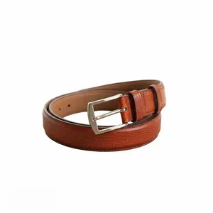 کمربند مردانه مدل آرمان چرم طبیعی لیزارد