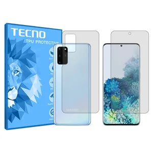 HyGEL tecno clear screen protector suitable for Samsung Galaxy S20 Plus 5G mobile phone along with the back of the phone