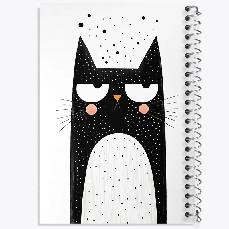 دفتر لیست خرید 50 برگ خندالو طرح گربه پوکر فیس کد N5363