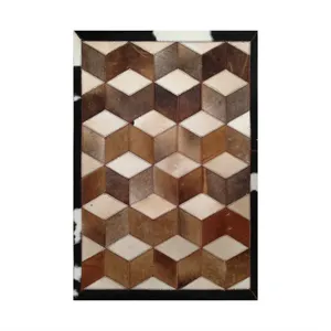 کلاژ فرش پوست و چرم کمالی مدل AD-00398