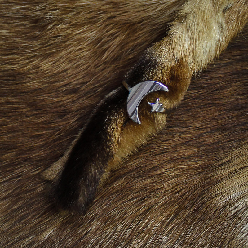 انگشتر زنانه طرح ماه و ستاره کد S113