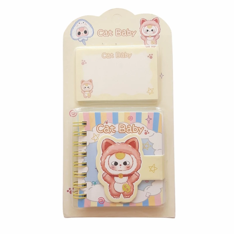 دفترچه یادداشت 60 برگ کت بیبی به همراه کاغذ یادداشت