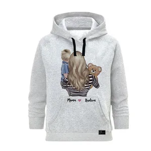 هودی زنانه مدل مادر من کد J169 رنگ طوسی