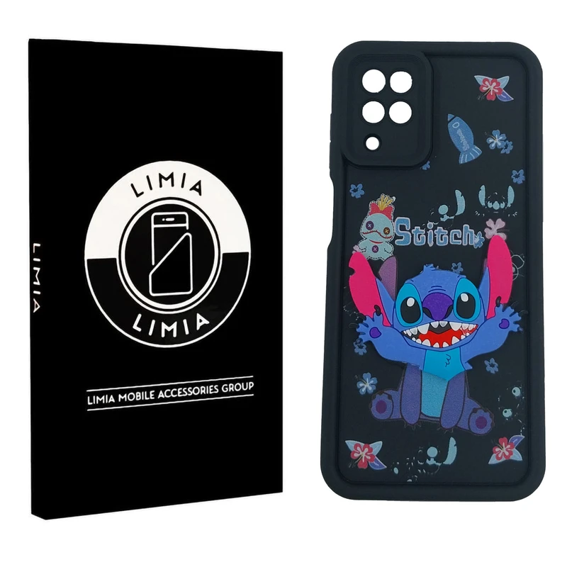 کاور لیمیا مدل سولید لنزدار طرح عروسکی برجسته مناسب برای گوشی موبایل سامسونگ Galaxy A22 4G