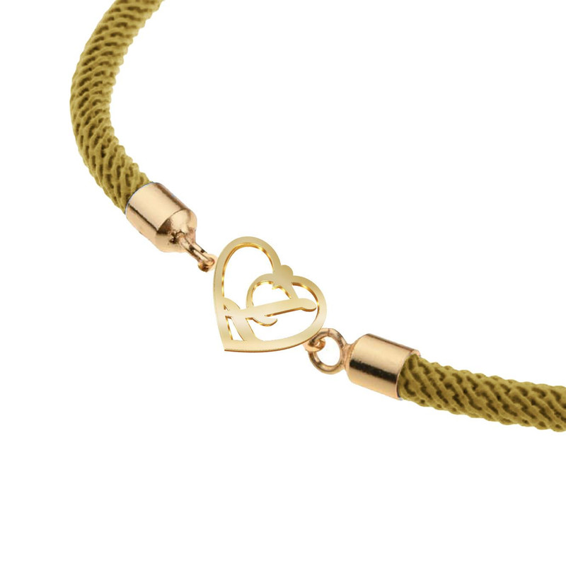 دستبند طلا 18 عیار زنانه مدوپد مدل حرف L کد D14-10408