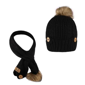 ست کلاه و شال گردن بافتنی بچگانه مدل LUXE_08