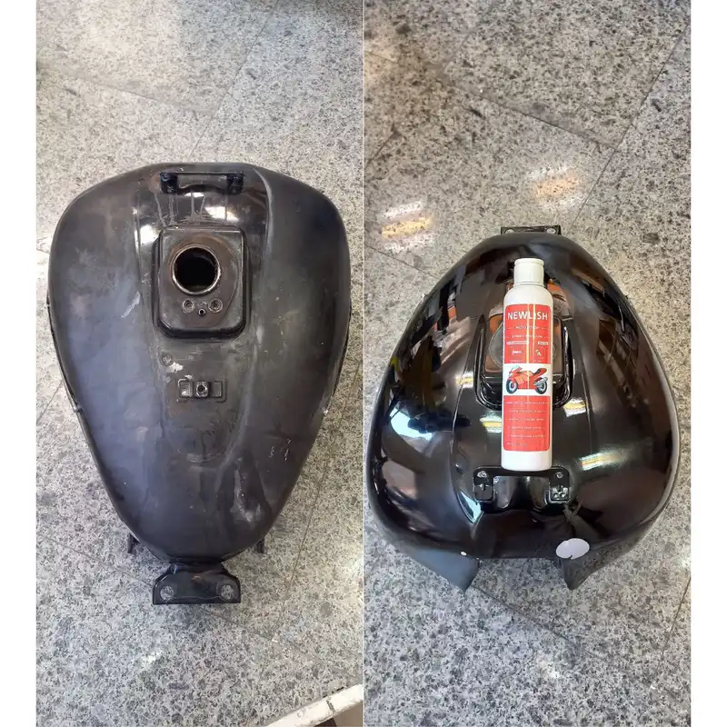 پولیش براق کننده رنگ موتور سیکلت و زنگ بر باک موتورسیکلت مدل موتو پولیش حجم 330 میلی لیتر