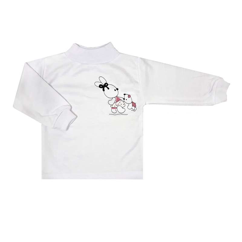 تی شرت آستین بلند نوزادی مدل یقه کشبافت کد rabbit