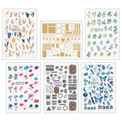 برچسب لنز ناخن مدل 32 مجموعه 6 عددی 