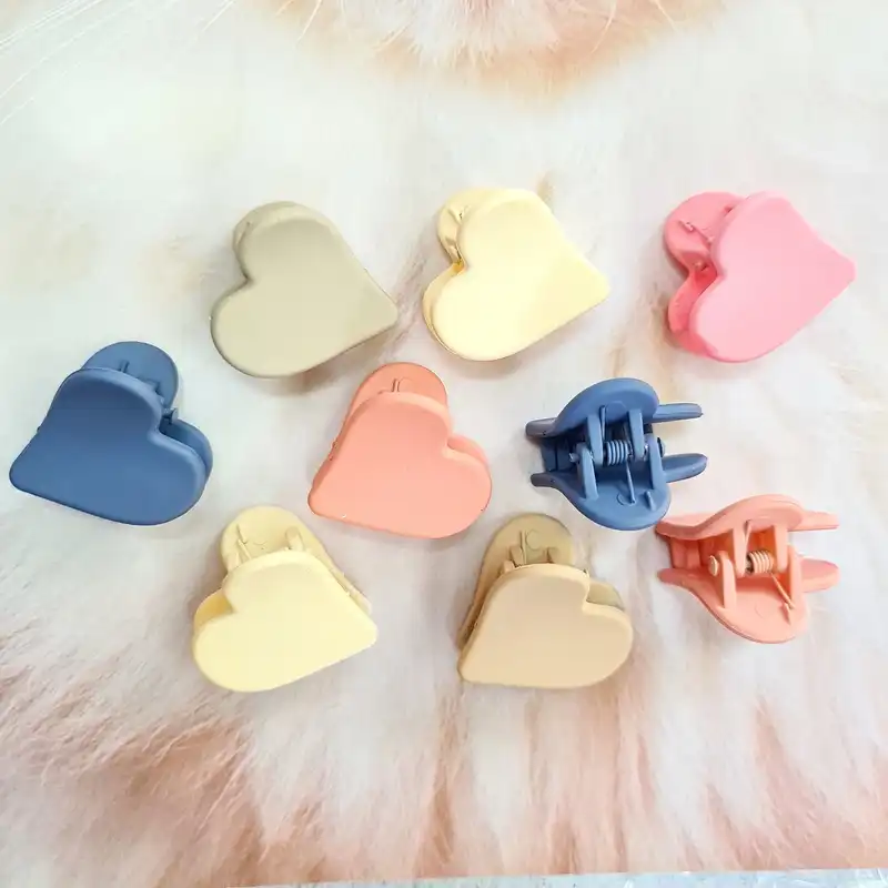 کلیپس مو زنانه مدل فانتزی قلبی کد brg 1764 بسته دو عددی