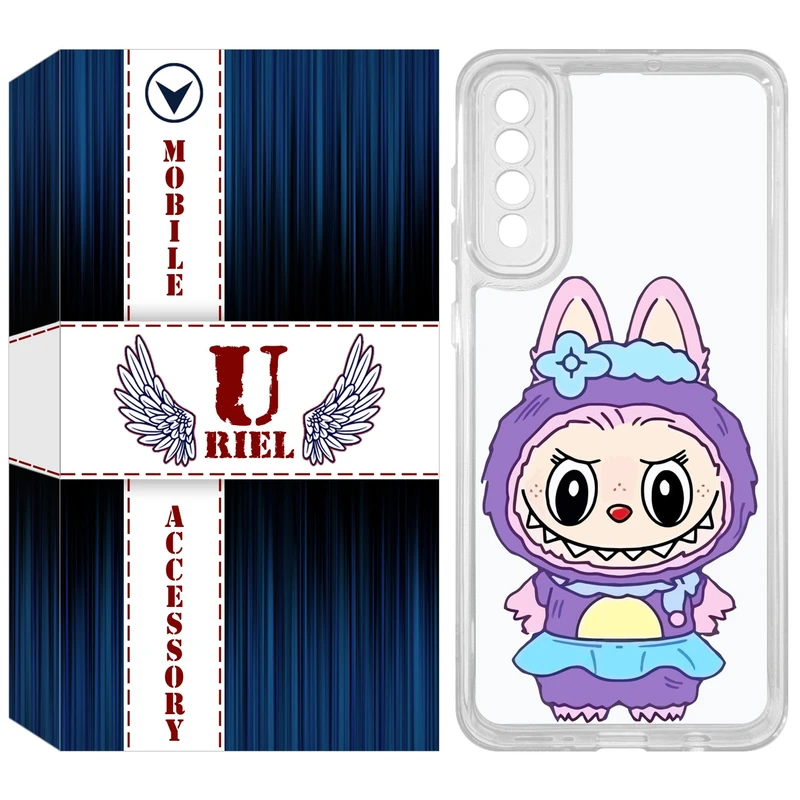 کاور یوریل مدل Clear کد 141 طرح لبوبو Labubu مناسب برای گوشی موبایل سامسونگ Galaxy A50 / A50S / A30S