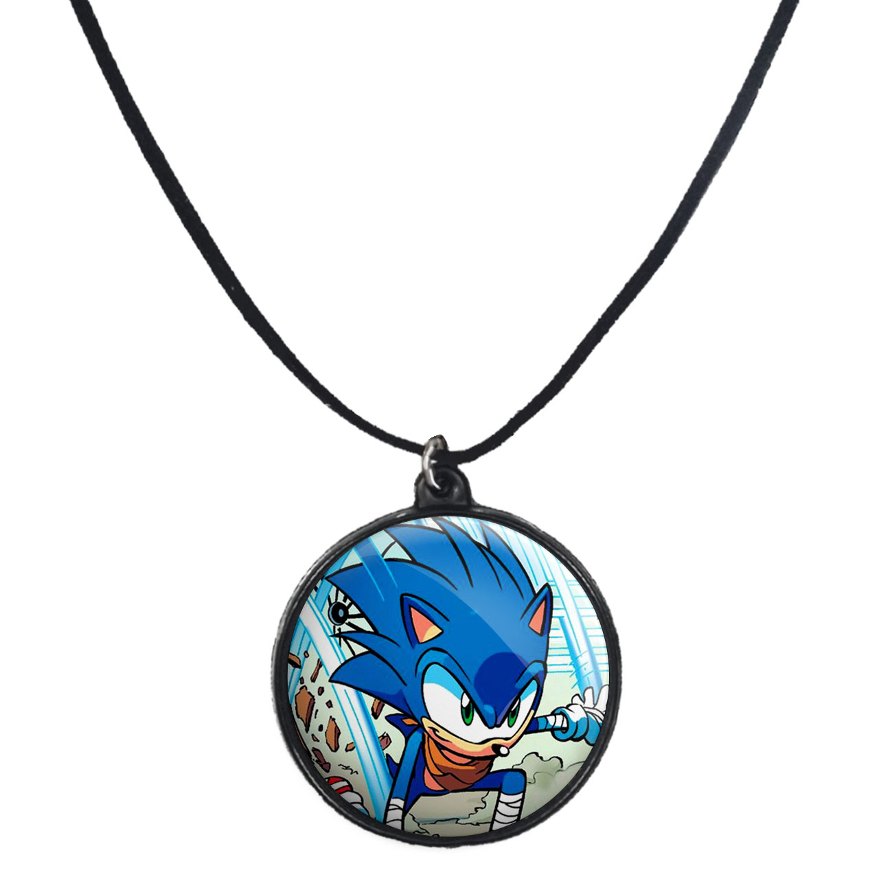 گردنبند پرمانه طرح سونیک کد pmb.14983 مدل دو طرفه