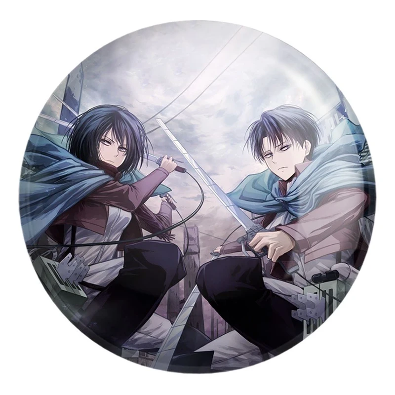 پیکسل خندالو طرح لیوای و میکاسا انیمه اتک آن تایتان Attack on Titan کد 10983 مدل بزرگ