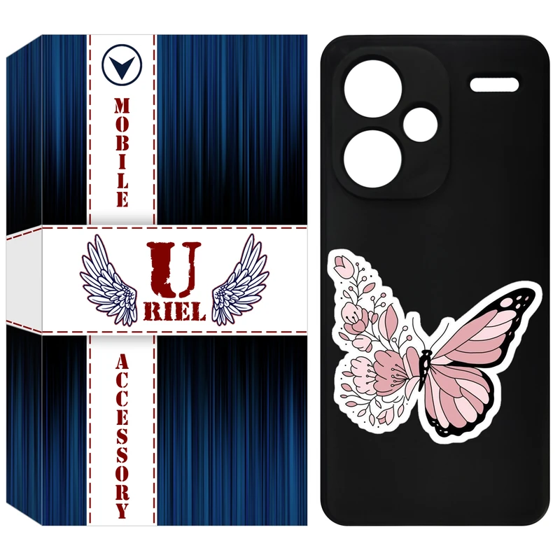 کاور یوریل مدل KSH کد 98 طرح پروانه مناسب برای گوشی موبایل شیائومی Redmi Note 13 Pro Plus