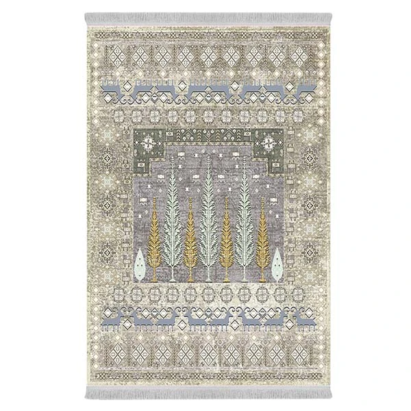 فرش پارچه‌ای دفه مدل فرشینه طرح مدرن کد 210