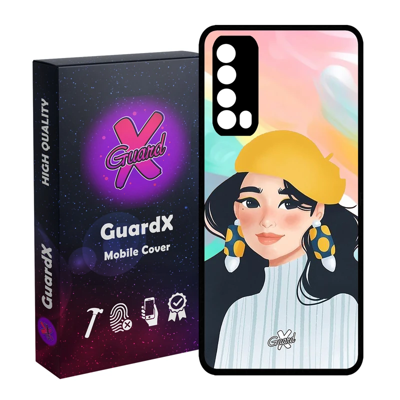 کاور گارد ایکس طرح دختر مدل Glass10261 مناسب برای گوشی موبایل هوآوی Y7A / P Smart 2021