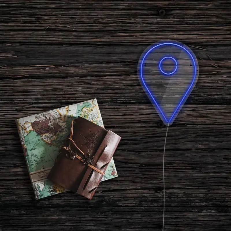 چراغ دیواری نئون دیزاین طرح Location_BL