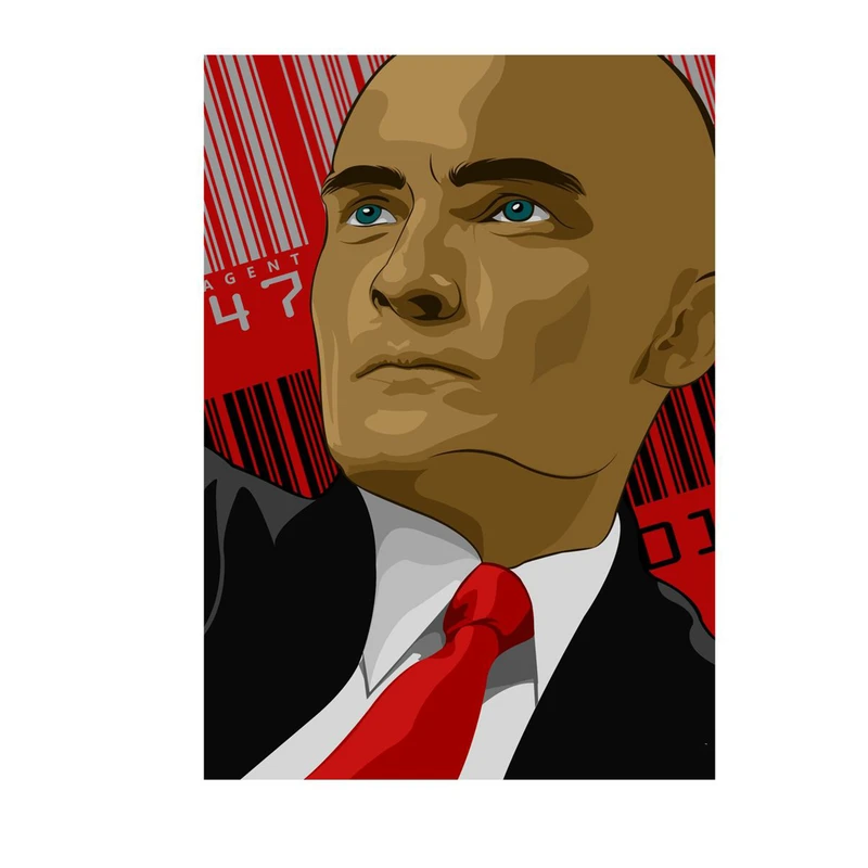 استیکر لپ تاپ و موبایل مدل بازی طزح هیتمن مامور 47 Hitman agent 47 کد 4511