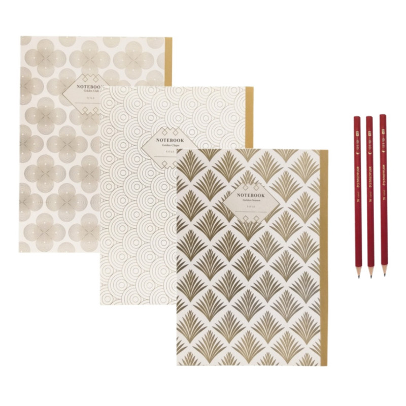 دفتر مشق ۵۰ برگ پاپکو مدل پرونت کد ۹۱۶۵ به همراه مداد بسته ۶ عددی 