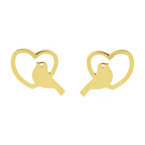 گوشواره طلا 18 عیار زنانه الن نار مدل 0695