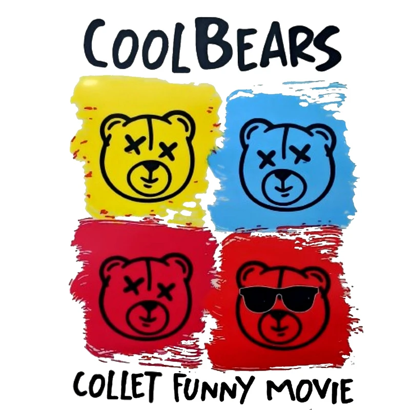 استیکر پارچه و لباس مدل Cool bears
