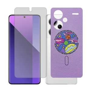Glass Together model transparent Screen Protector Suitable for Xiaomi Redmi Note 13 Pro Plus Mobile Phone with Back cover sticker