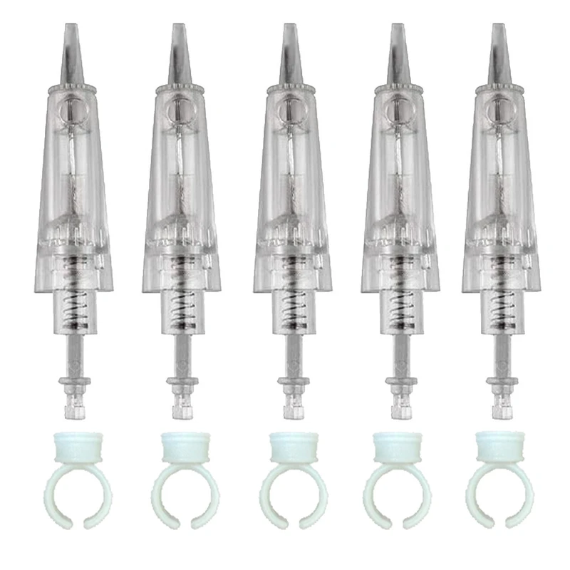 کارتریج میکرونیدلینگ مدل 5 سر تخت به همراه تشتک بسته 10 عددی