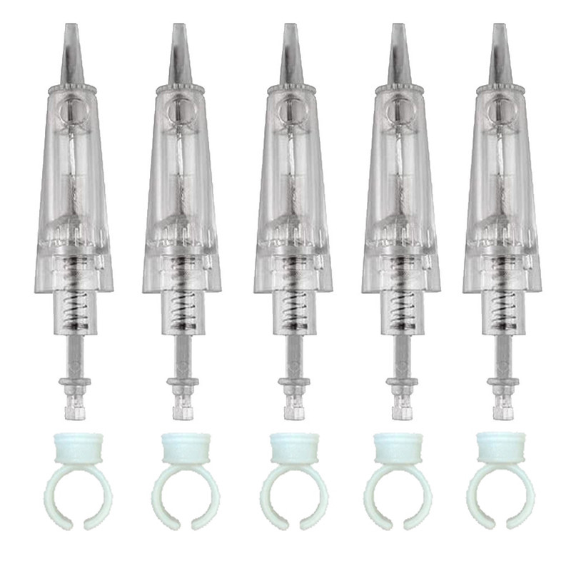 کارتریج میکرونیدلینگ مدل 5 سر تخت به همراه تشتک بسته 10 عددی