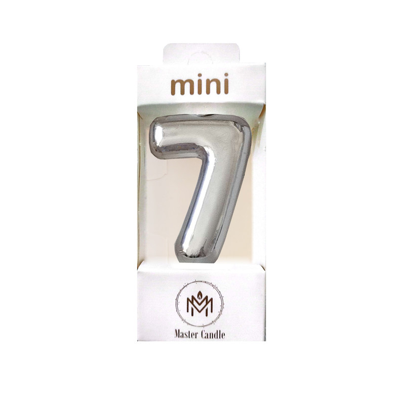 شمع تولد بدون بو مستر کندل مدل مینی طرح عدد 7 زمان اتمام 1 دقیقه