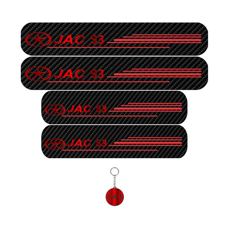 برچسب پارکابی خودرو لندمون کد LC024 MR مناسب برای جک S3 مجموعه 4 عددی به همراه جاکلیدی