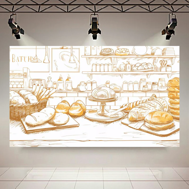  تابلو بوم طرح آشپز خانه مدل نان فروشی کد AR303154
