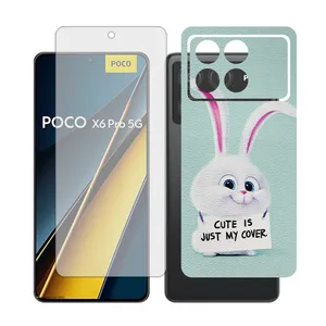 Glass Together model matte Screen Protector Suitable for Xiaomi Poco X6 Pro Mobile Phone with Back cover sticker