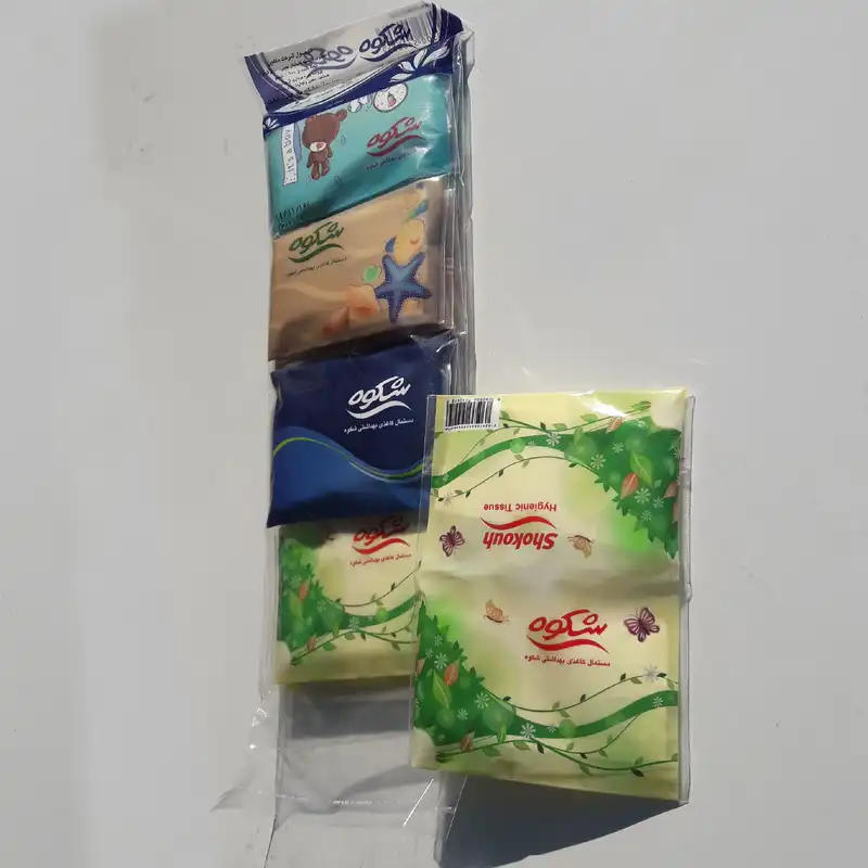 دستمال کاغذی جیبی شکوه مدل Jili30 بسته 8 عددی