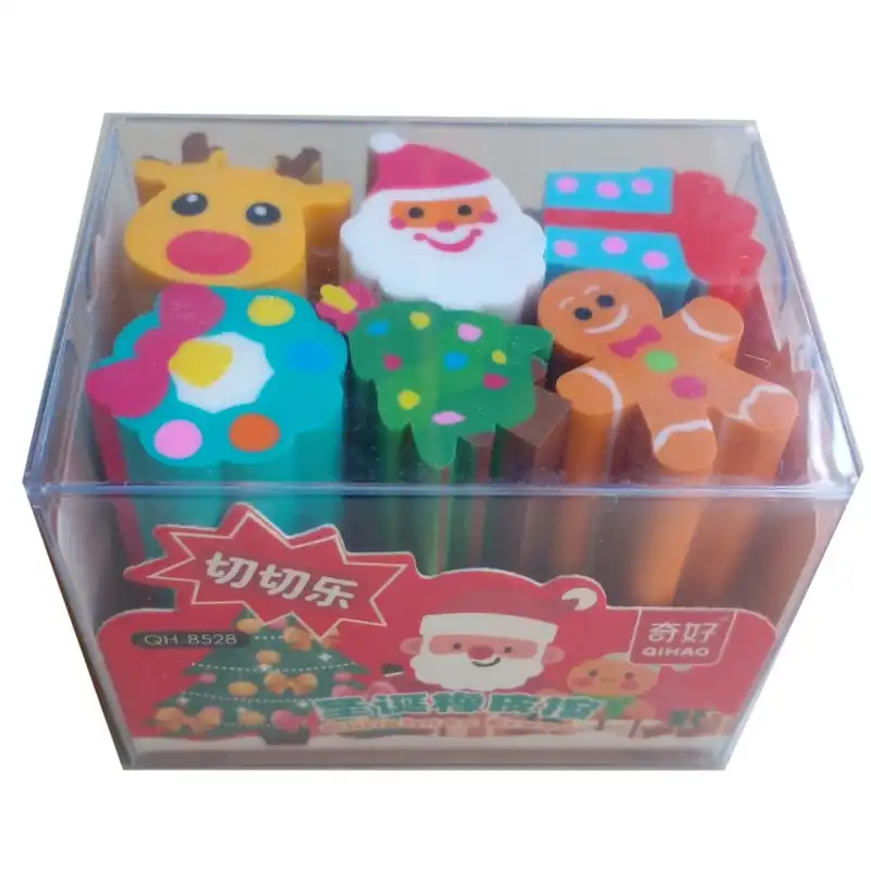 پاک کن کیو آی ها او مدل JUMBO طرح کریسمس و بابانوئل بسته 6 عددی