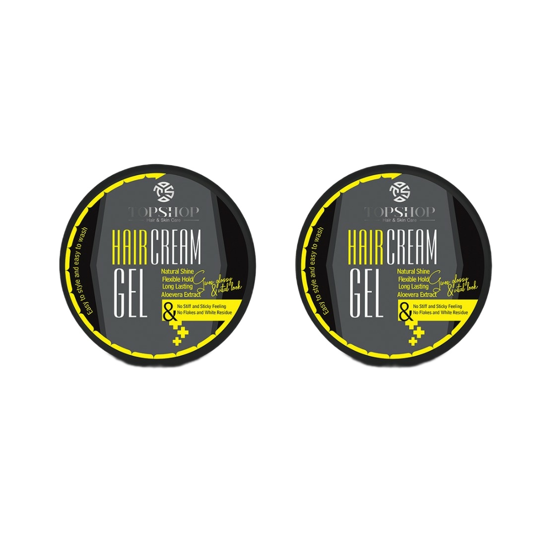 کرم ژل مو تاپ شاپ مدل آلوئه ورا حجم 200 میلی لیتر بسته 2 عددی