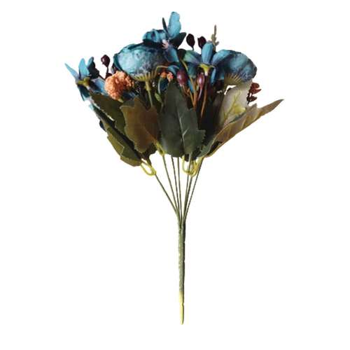 دسته گل مصنوعی مدل نسترن 7 بازو شکوفه برفی کد 1003